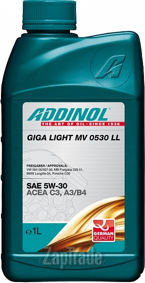 Купить моторное масло Addinol Giga Light (Motorenol) MV 0530 LL,  в интернет-магазине в Санкт-Петербурге