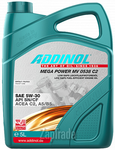 Купить моторное масло Addinol Mega Power MV 0538 C2,  в интернет-магазине в Санкт-Петербурге