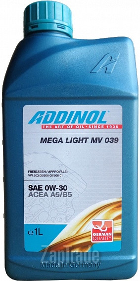 Купить моторное масло Addinol Mega Light MV 039,  в интернет-магазине в Санкт-Петербурге