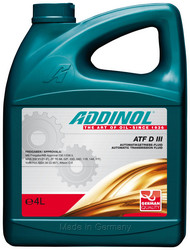 Купить трансмиссионное масло Addinol Трансмиссионное масло ATF D III (4л),  в интернет-магазине онлайн